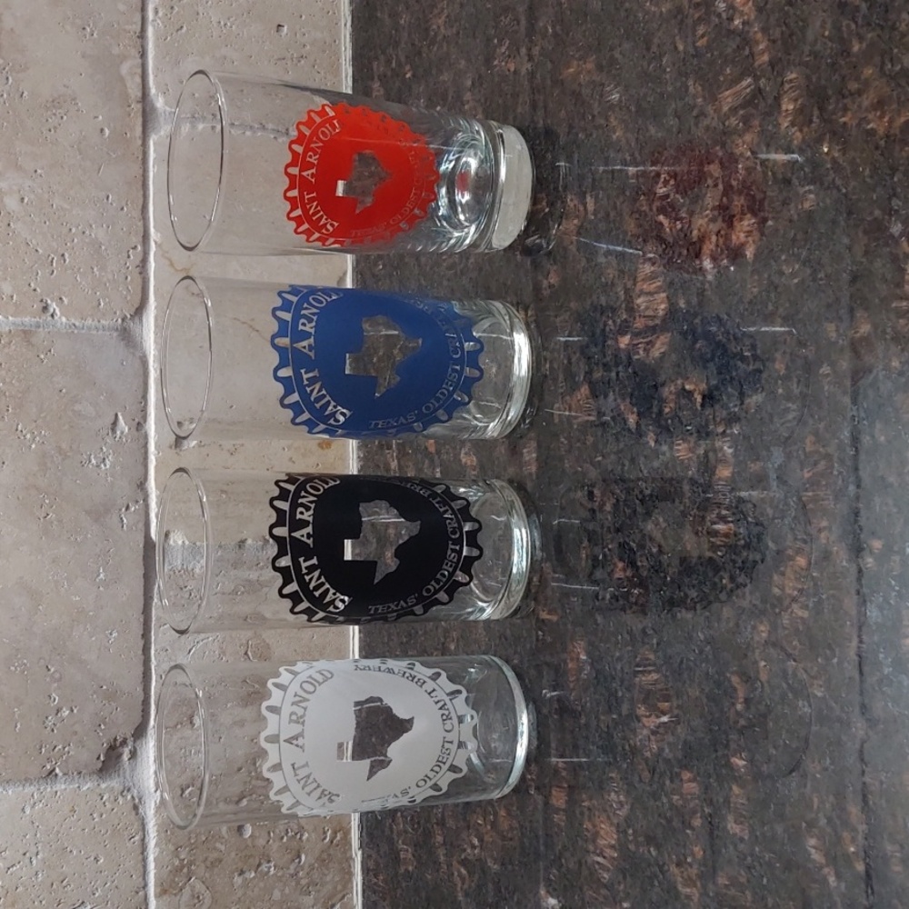 4 Saint Arnold Vintage 5" Texas Beer Glasses